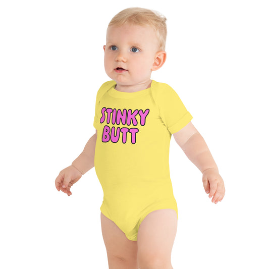 Stinky Butt - Pink • Baby Onesie