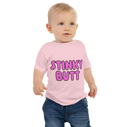 Stinky Butt - Pink • Baby T-Shirt
