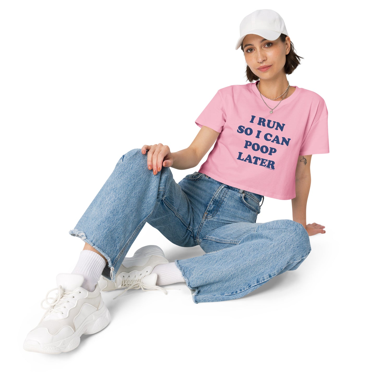 I Run So I Can Poop Later • Women’s Crop T-Shirt