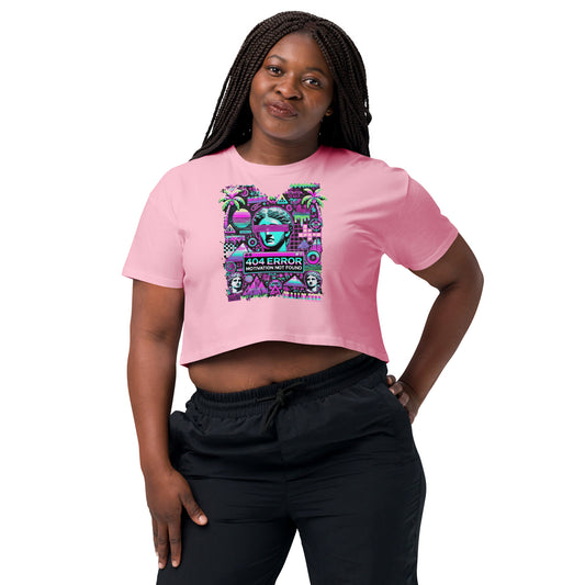 404 Error: Motivation Not Found • Women’s Crop T-Shirt