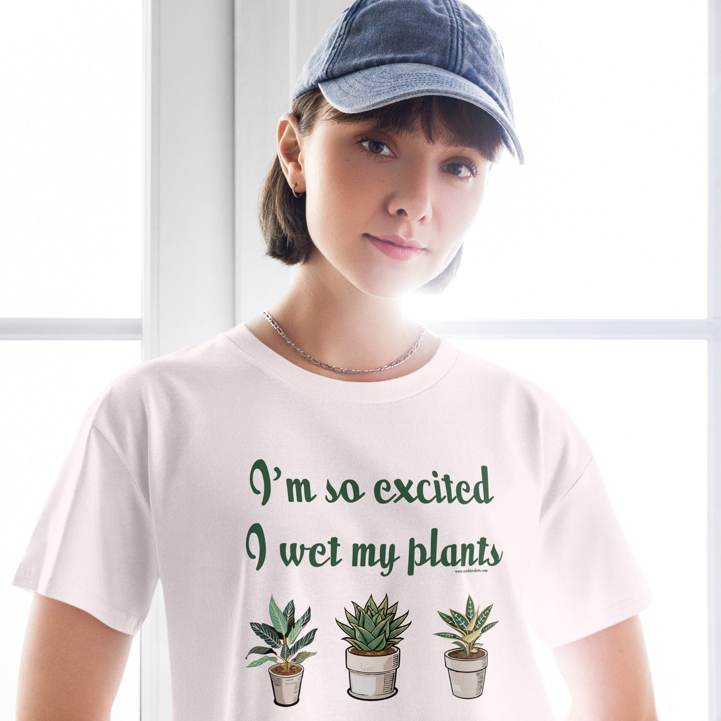 I'm So Excited I Wet My Plants • Women’s Crop T-Shirt