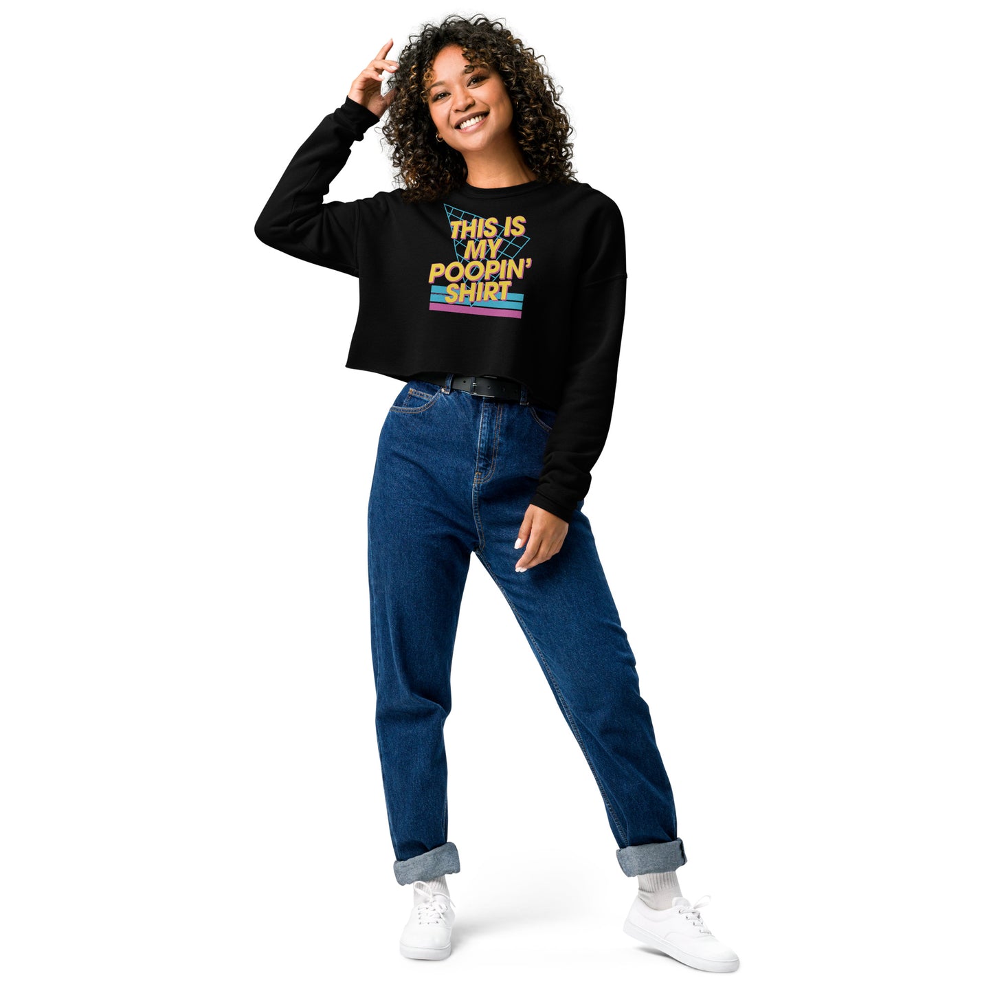 This Is My Poopin’ Shirt • Women's Crop Sweatshirt
