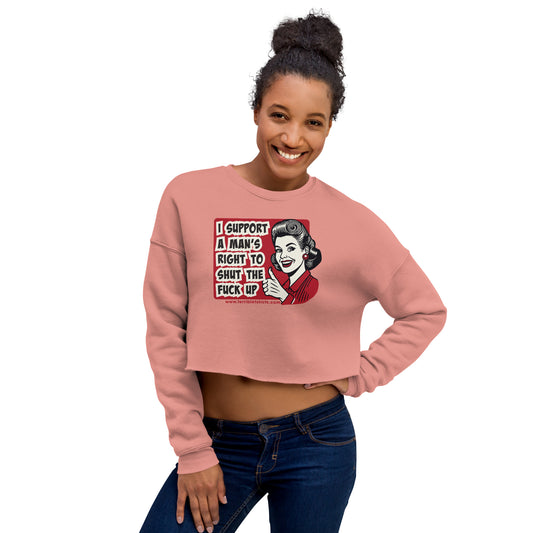 Man's Rights • Women's Crop Sweatshirt