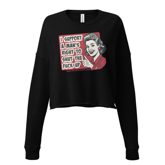 Man's Rights • Women's Crop Sweatshirt